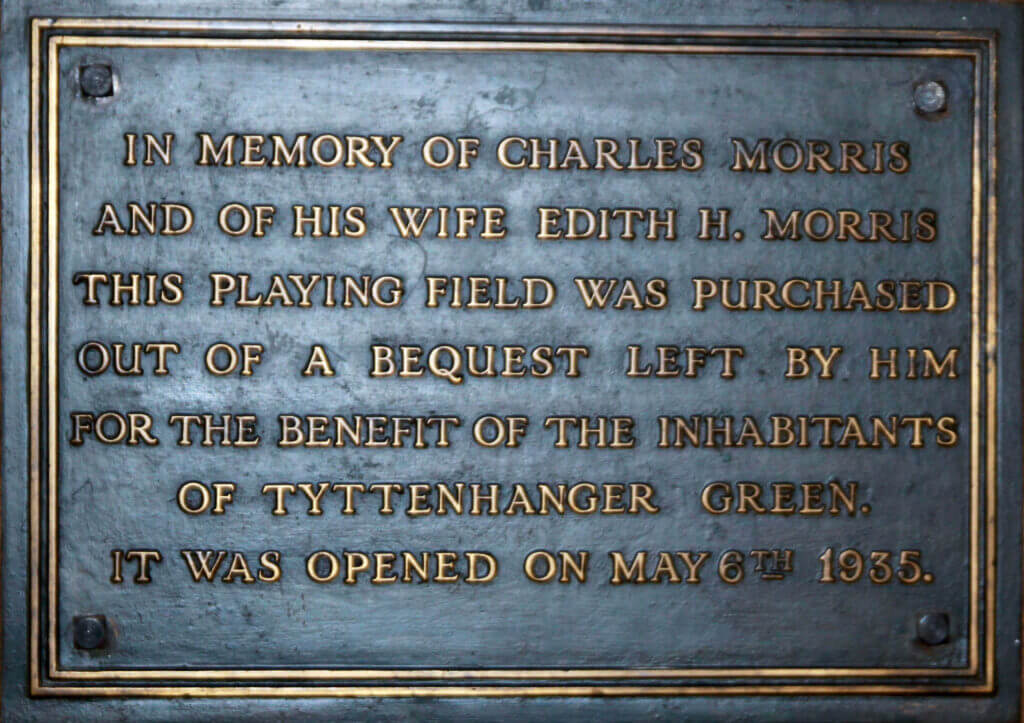 Photo of Charles Morris commemorative plaque